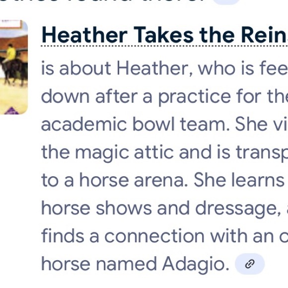 VTG MAGIC ATTIC BOOK CLUB 1996 Heather Takes the Reins Book paperback - Picture 3 of 5